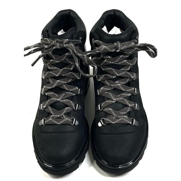 SOREL Lennox Womens Waterproof Black Leather Hiker STKD Boots Size 9 New $190 - Picture 2 of 10